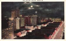 Dallas TX-Texas, The Skyline Moonlight Ocean View Hotels, Vintage Postcard picture