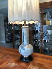 Vintage Marbro Hand Painted Bamboo Porcelain & Brass Lamp, 41