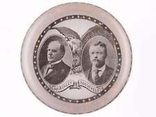 c1900 McKinley Roosevelt paperweight picture