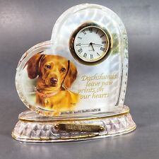 Linda Picken Dachshund Crystal Heart Personalized Decorative Dog Clock.rare picture