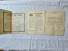 LOT OF 3 ANTIQUE WWI ERA DOCUMENTS CERTIFICATE OF NATURALIZATION NY GUARD picture