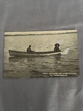 Indian Lake Ohio Vintage Postcard Lake view  B/W picture