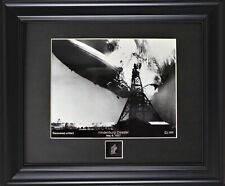 Hindenburg Disaster Framed Print Matted With Authentic Recovered Metal Relic COA picture