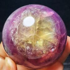 TOP 390G Natural Polished  Purple Fluorite Sphere Ball Crystal Healing L2211 picture