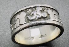Disney Mickey Mouse Rare Vintage Sterling Silver 925 Heart 8.7MM Wide Band Ring picture