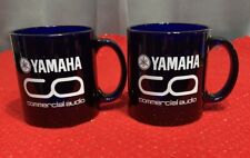 YAMAHA Commercial Audio Cobalt Blue Glasses logo print mug   12 oz  Made In USA picture