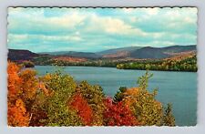 Fairlee VT-Vermont, Birds Eye View Lake Morey, Antique Vintage Souvenir Postcard picture