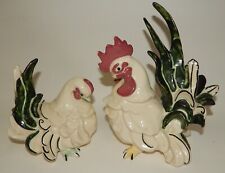 Vintage Kay Finch California Signed Hen & Rooster Figurines picture