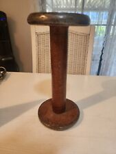 Large vintage wooden with metal edge spool 11 inch tall picture
