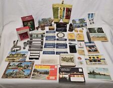 Vintage Junk Drawer Lot Disney View Master Reels Postcard Apothecary Risers ++ picture