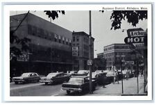 c1920 Business District Cars Attleboro Massachusetts MA Vintage Antique Postcard picture