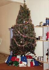 FOUND CHRISTMAS TREE PHOTOGRAPH Color ORIGINAL Snapshot VINTAGE 312 55 M picture