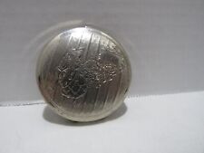 VTG LANE SILVER COMPACT W/POWDER & PAD MADE IN ITALY picture