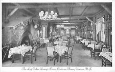 Postcard New Jersey Newton Log Cabin dining room restaurant 1930s 23-8507 picture