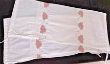 2 Vintage Leron Embroidered Neck Roll Pillow Cases  WW429A picture