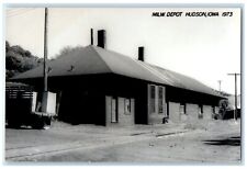 c1973 MILW Depot Hudson Iowa IA Railroad Train Depot Station RPPC Photo Postcard picture