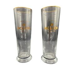 2 Vintage Moson Imported Beer Since 1786 Tall Pilsner Glasses picture