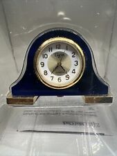 vtg Elgin Collectible Mini Miniature Mantle Quartz Clock JAPAN Blue Dollhouse picture