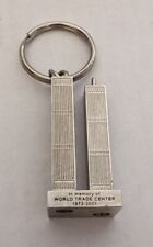 RARE VTG In Memory of World Trade Center 1973-2001 New York Keychain Twin Towers picture