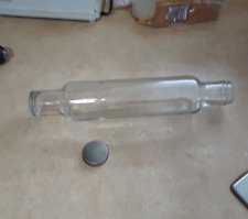 Vintage Heavy Clear Glass Rolling Pin with Screw Cap 14