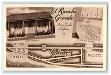c1940's El Rancho Grande Motel Hotel Arroyo Grande California CA Postcard picture