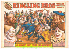 RINGLING BRO.'S CIRCUS POSTER 1960 Original 13 x19 Inch Ultra Low Minimum Bid  picture