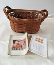 Longaberger JOURNAL 2006 Basket & Protector 40421 Brown Leather Organizer  picture