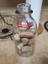 Rosenbergers Dairies Orange Juice Bottle Glass Filled With Corks VTG farmhouse picture