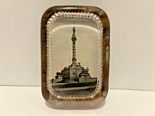 Antique Glass Paperweight Soldiers and Sailors Monument Buffalo NY Real Photo picture