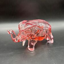 Vintage Pink Depression Glass Elephant Candy Dish Co-Operative Flint USA Trinket picture