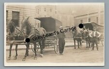 RPPC Wallace Laundry Horse Drawn Wagons COEUR D'ALENE ID Real Photo Postcard picture