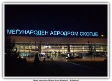 Skopje International Airport North Macedonia Airport Postcard picture