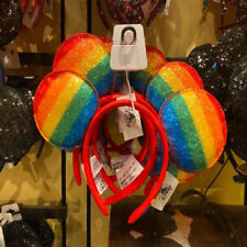 US Disney Parks Mickey Mouse Ears Rainbow Pride Love Cutie Headband - 2020 NWT picture