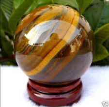 AAA 40mm Natural Yellow Tiger's Eye quartz crystal gemstone sphere ball Crafts picture