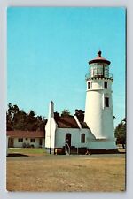 Winchester Bay OR-Oregon, Panoramic Umpqua Light House, Vintage Postcard picture