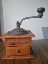Antique Vintage Coffee Grinder Cast Iron and Wood Imperial Arcade  picture