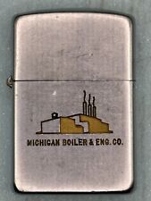 Vintage 1950-1957 Michigan Boiler & Eng Co Advertising Chrome Zippo Lighter picture