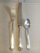 Bruckmann & Sohne Germany 90 Solitude pattern Silverplate Flatware 3 Pc Setting  picture