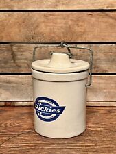 Vintage Dickies Horseshoe Brand Stoneware Crock Country Farmhouse Kitchen picture