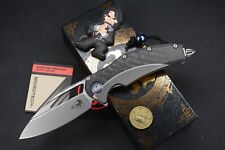 NEW Microtech Matrix Ti -C/F Scales BB M390 Blade / Plague Bead/Patch/ Coin picture