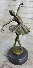 Handcrafted bronze sculpture SALE Marble Deco Nouveau Art Ballerina Prima picture