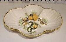 VTG Los Angeles Potteries MUSHROOM Divided Serving Bowl Tray Platter POTTERY USA picture