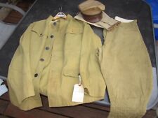 WW1 US Army GABERDINE Summer Khaki Jacket TUNIC PANTS GAITERS AND CAP NAMED picture