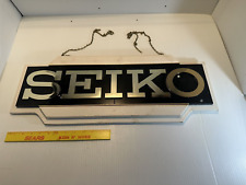 LARGE Hanging Seiko Store Display Sign Double Sided Over 2 feet long UNUSUAL picture
