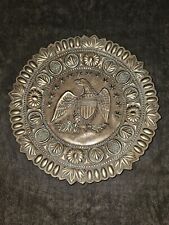 Antique/ Vintage Phelps Dodge Master Cratsman Brass American Eagle Plate picture