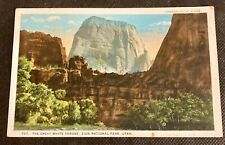 Vintage Zion NP Postcard The Great White Throne picture
