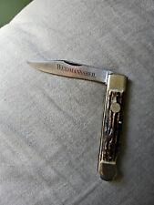 WEIDMANNSHEIL COLLECTOR KNIFE -- BEAUTIFUL STAG, SINGLE BLADE WORK KNIFE picture