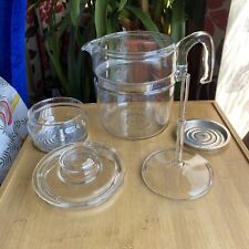 Vintage PYREX Flameware 9-Cup Glass Coffee Pot Percolator 7759 Complete USA Made picture