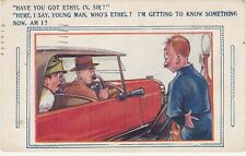 Auto Comic postcard Have you got Ethyl? Humor Car Hat Gas Station 1929 No 1287 picture
