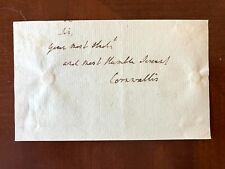 British General Cornwallis Autograph SURRENDERED to WASHINGTON to END AMER REV picture